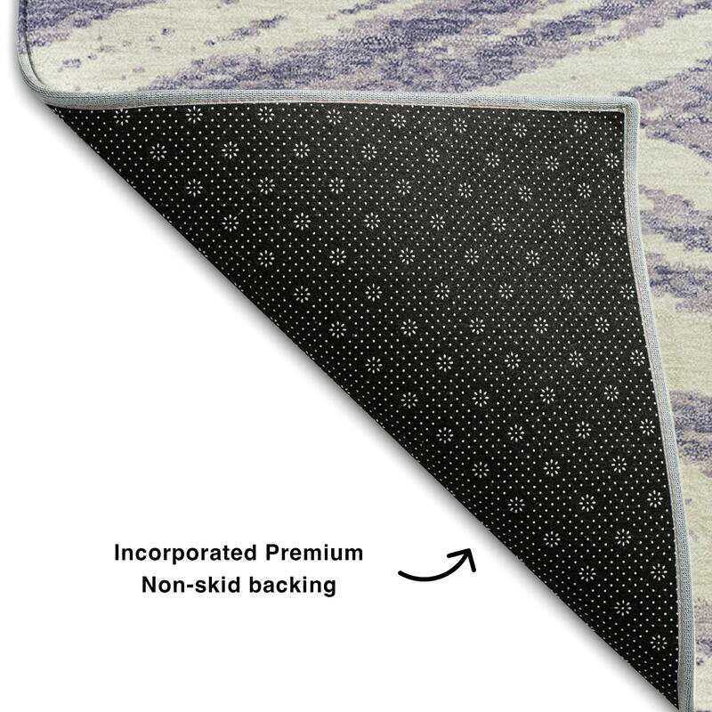 Premium Washable Super Soft Modern Chevron Mayfield Rug