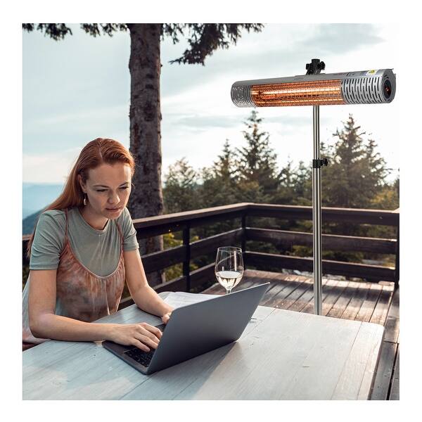 Lifestyle by Focus Infrared Electric Cold Space Heater (Chrome) with Floor  Stand - 30.7 x 5.0 x 5.4 - Bed Bath u0026 Beyond - 34852322