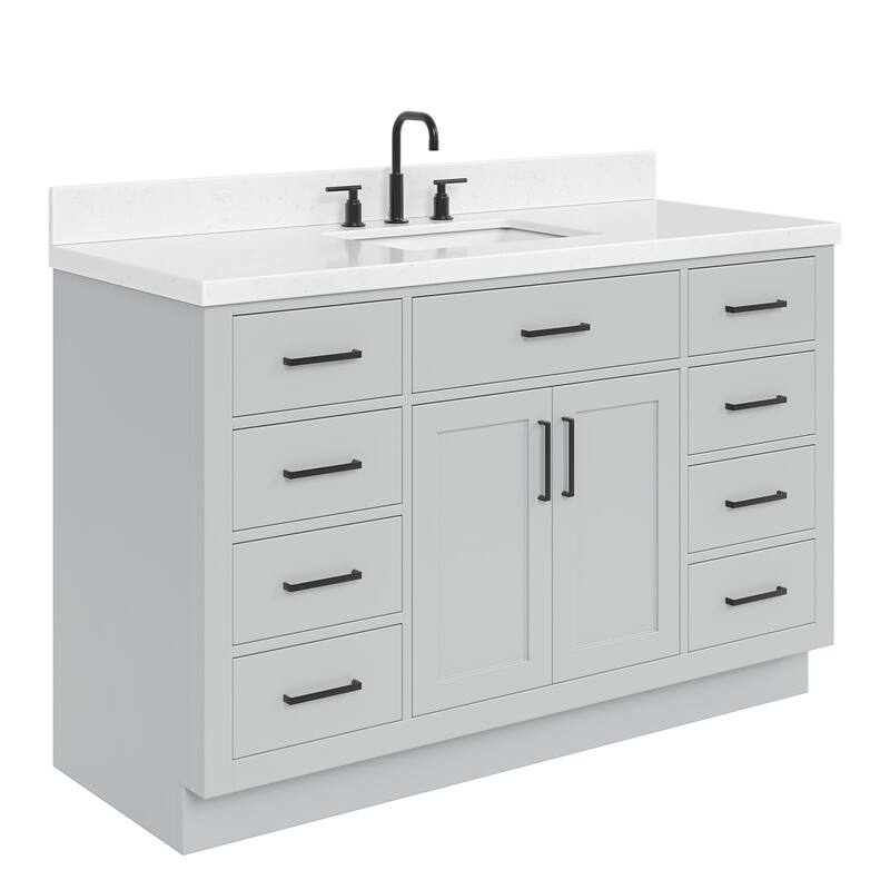 Ariel T054SCQRVO Hepburn 54" Free Standing Single Basin Vanity Set