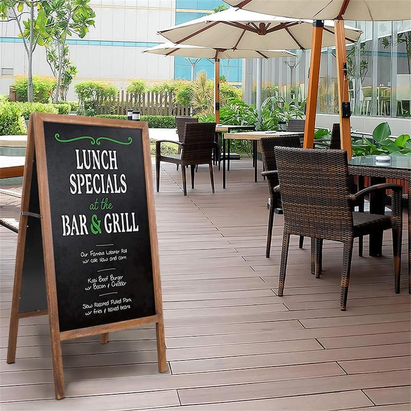 Magnetic A-Frame Chalkboard Message Sign Board Extra Large 39 x20 in Free Standing