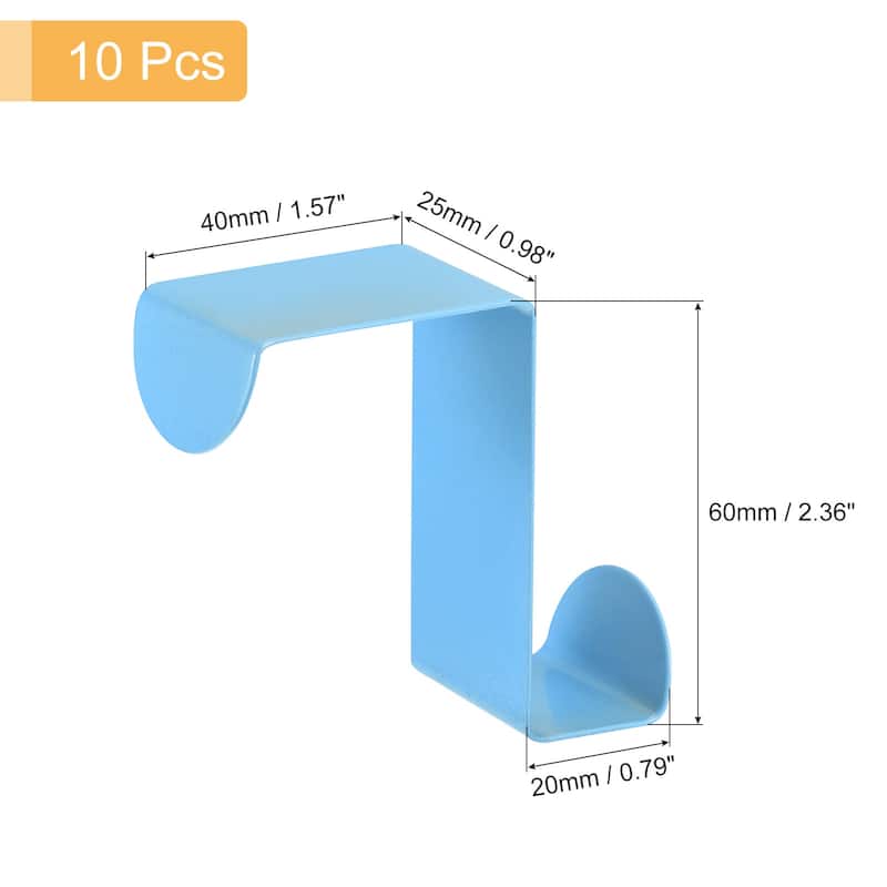 Over the Door Hooks, 10pcs - Stainless Steel S-Shaped Double Hooks