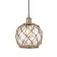 Option Antique Brass / Clear Glass with Brown Rope