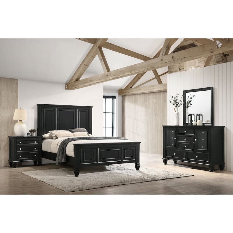 Sandy Beach 4-piece King Bedroom Set - Black - Eastern King