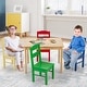 preview thumbnail 3 of 6, Kids Wooden Table Chair Set 5 Pieces Set Playroom Furniture