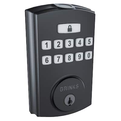 Brinks 4392 Brinks Electronic Fingerprint and Keypad Deadbolt Lock