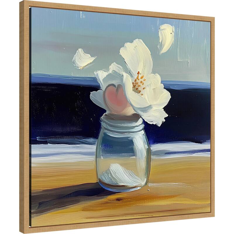 Heart In a Jar by Elena Avanesova Framed Canvas Wall Art Print