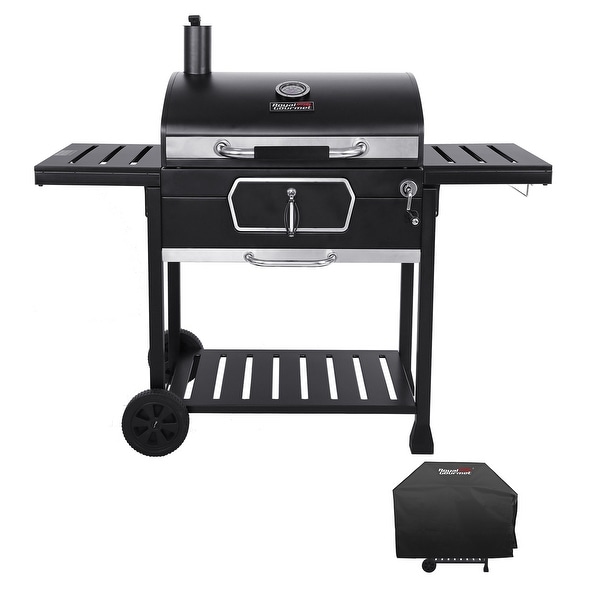 Royal Gourmet Deluxe 30 Inch Smoker Charcoal Grill with Cover Black On Sale Bed Bath Beyond 36853880