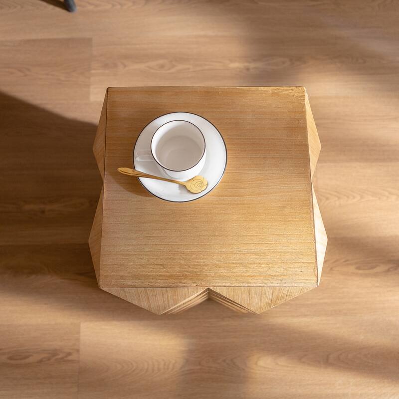 23.62" Height Three-dimensional Embossed Pattern Design Retro Side Table