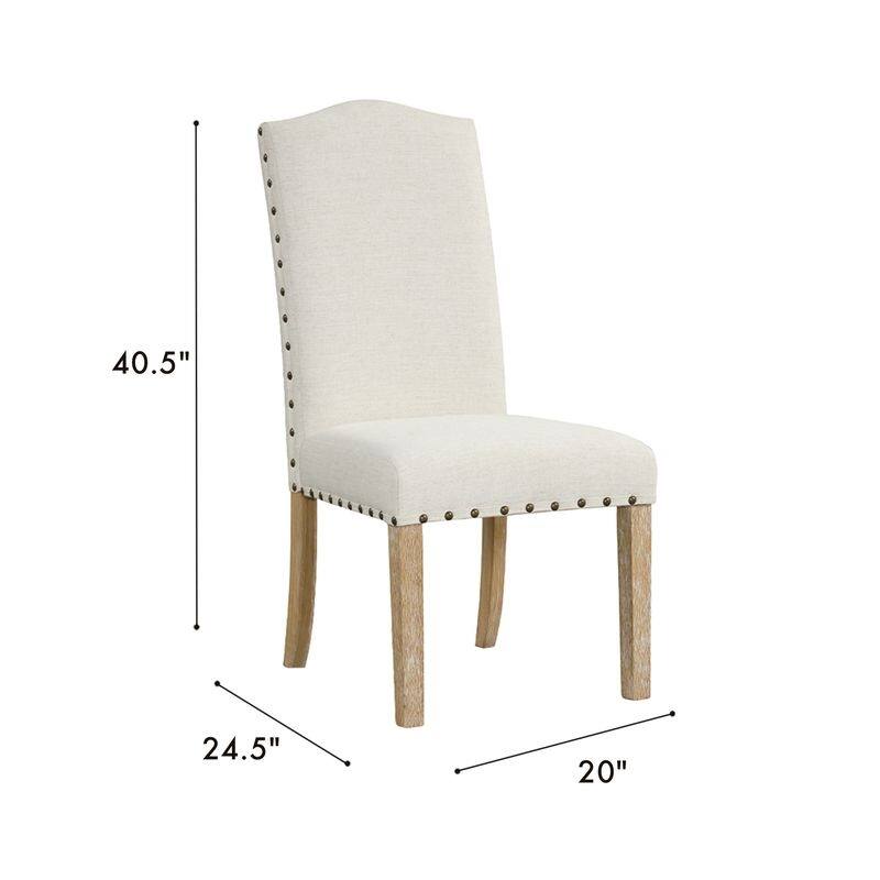 HomePop Nailhead Trim Curved Top Parson Dining Chair - Set of 2