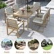 preview thumbnail 5 of 37, 7 Pcs Outdoor Patio Dining Table and Chair Set, All-Weather Patio Furniture Set, Dining Table with Umbrella Hole and 6 Chairs
