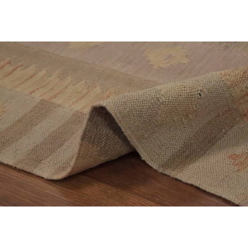 Hand Woven Oriental 100% Wool Carpet Southwestern Tribal Purples Kilim Area Rug - 7' 4'' X 5' 0''