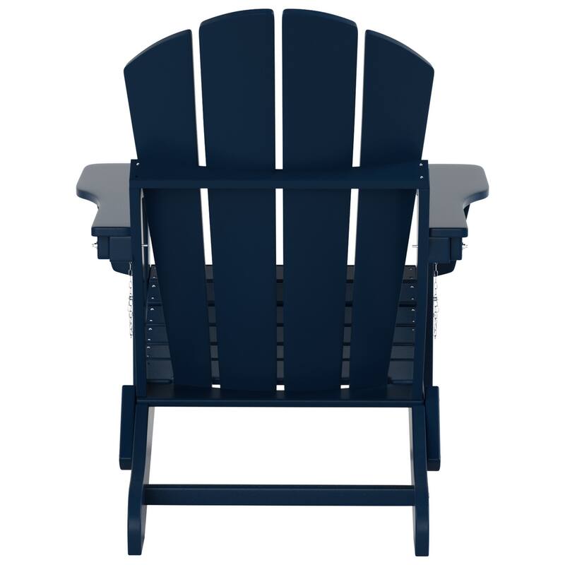 POLYTRENDS Laguna All Weather Poly Outdoor Patio Adirondack Chair - with Round Side Table (2-Piece)