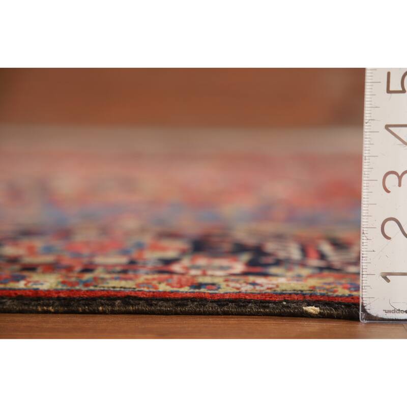 Hand Knotted Oriental 100% Wool Carpet Traditional Medallion Oranges & Rust Heriz (serapi) Area Rug - 14' 5'' X 11' 2''