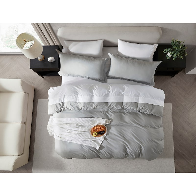 Nestl Premium Ultra Soft Pre-washed Duvet Cover Set with Zipper Closure and Corner Ties