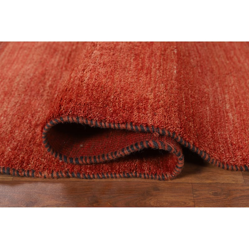 Tribal Gabbeh Persian Rug Handmade Wool Carpet - 5'8"x 7'4"