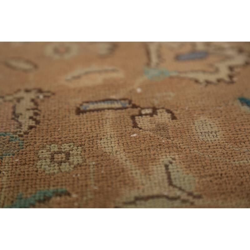 Tabriz Persian Vintage Area Rug Hand-Knotted Wool Carpet - 9'0" x 12'4"