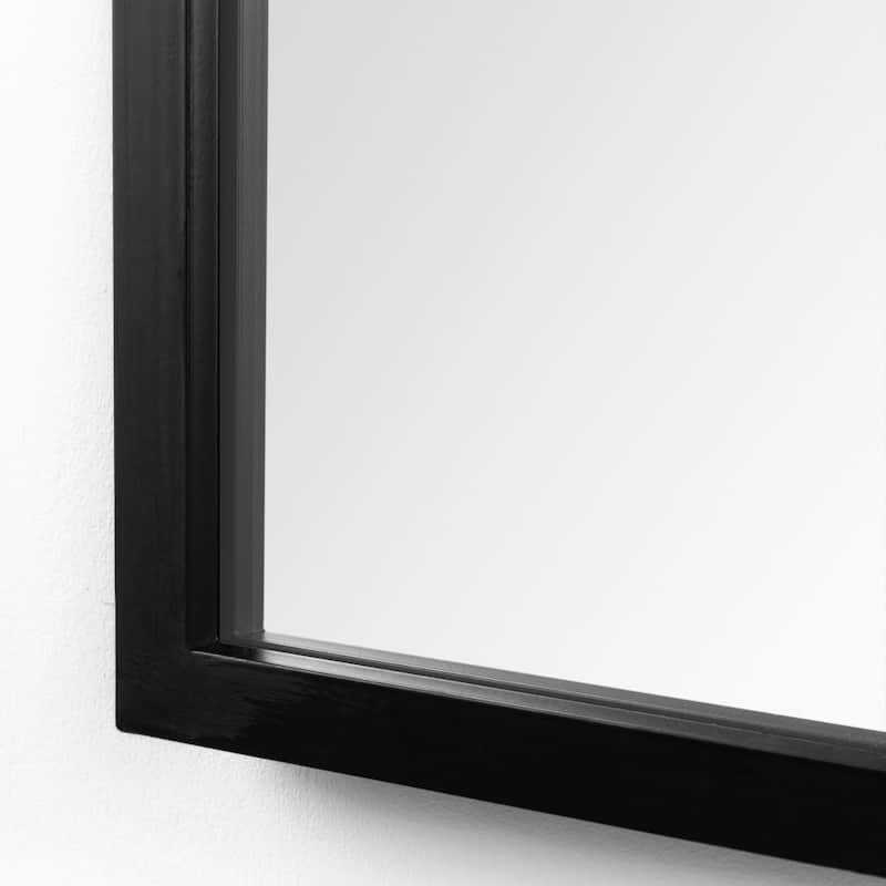 Giovanna Gold Metal Frame Ogee Arch Rectangular Wall Mirror (49" x 24")
