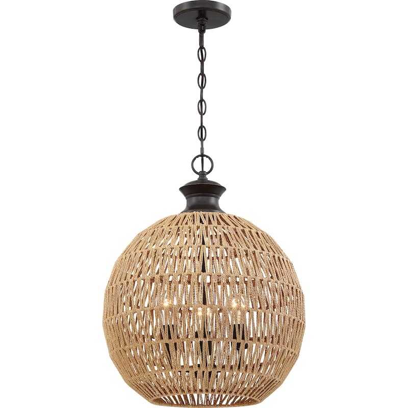 Casablanca 3-Light Pendant in Palladian Bronze