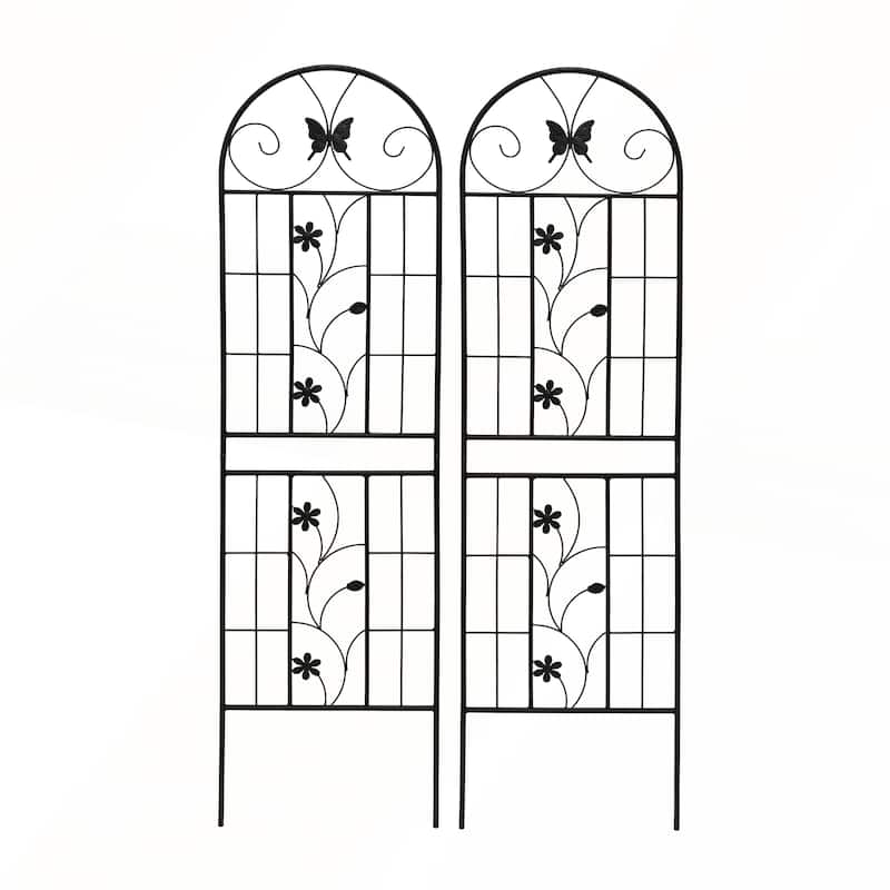2 Pack Metal Garden Trellis 71in x 19.7in Rustproof Trellis