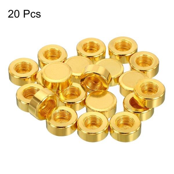20pcs M10 18x7mm Lamp Finial Cap Knob Flat Screw Cap Nut Bolt