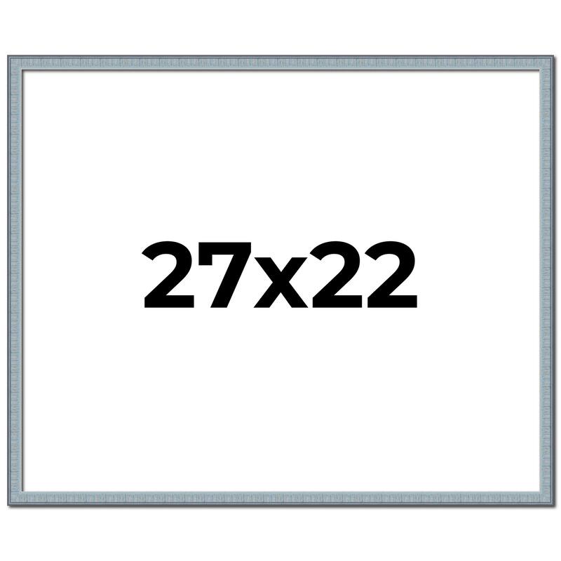 27x22 Frame Rustic Sky Blue Solid Wood Picture Frame | 0.75 Inch