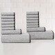 preview thumbnail 3 of 7, Truly Soft Essential Yarn Dye Stripe 16 Piece Towel Set Grey