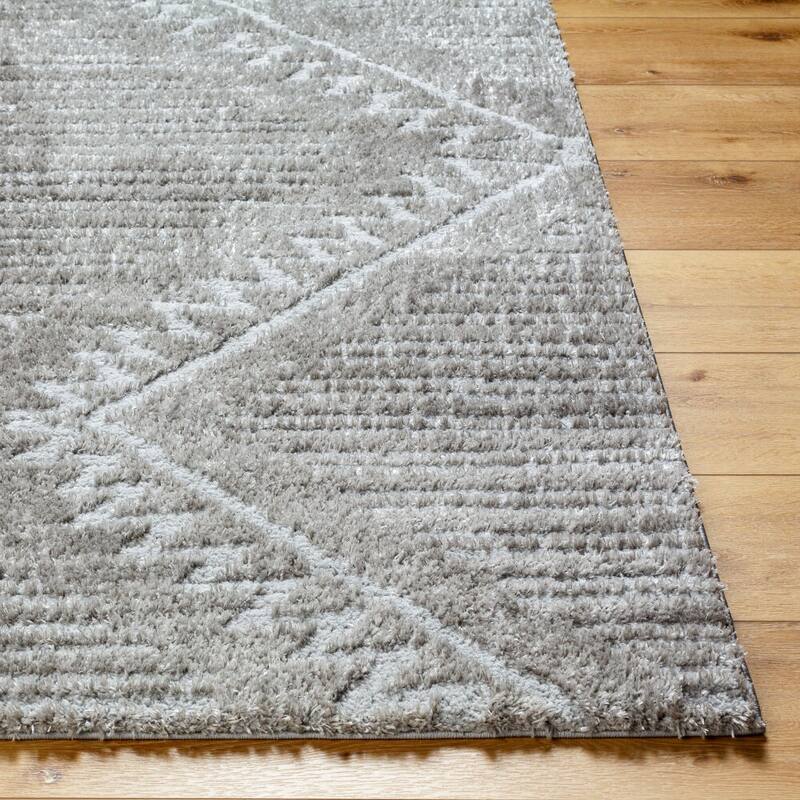 Livabliss Nomadic Boho Diamond Plush Area Rug