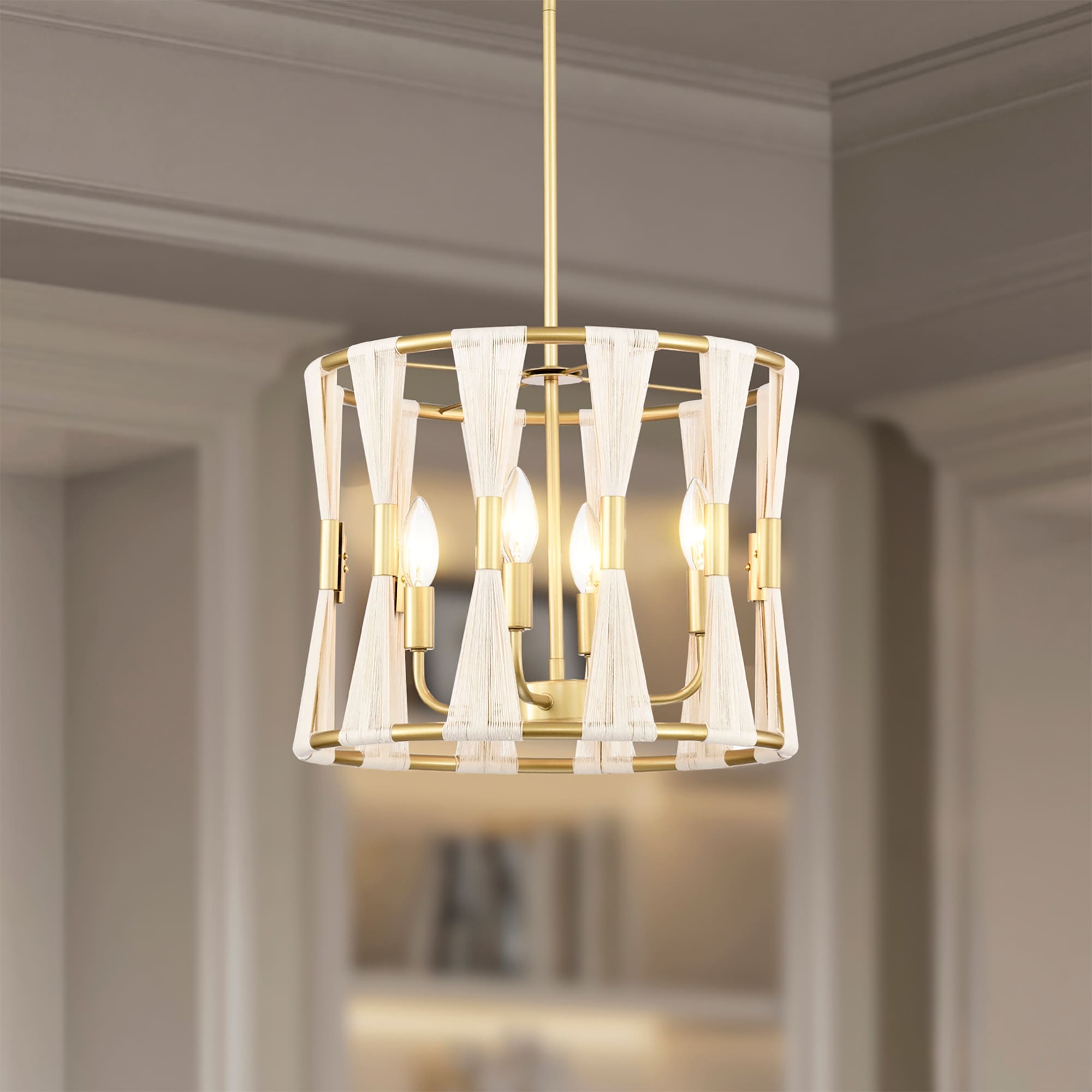 wightman shaded drum chandelier