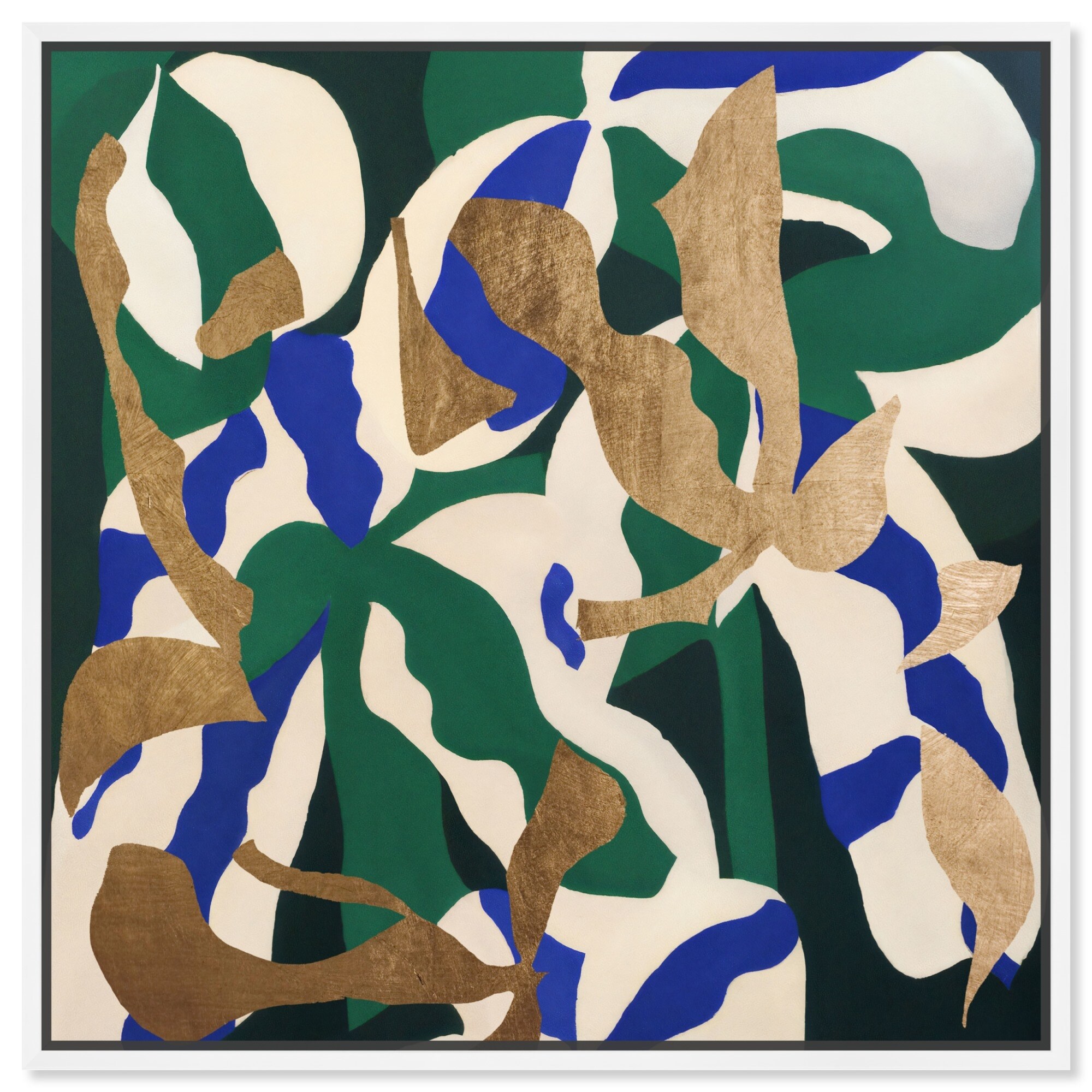 Floral Textile II Canvas Retro Geometric Abstract Wall Art by Art Remedy