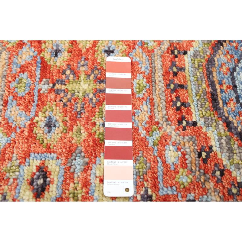 ECARPETGALLERY Hand-knotted Mamluk Light Red Wool Rug - 2'8 x 7'11