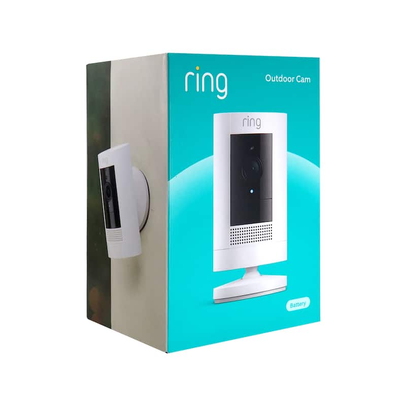 Ring Outdoor Cam Stick Up Indoor/Outdoor Wireless 1080p Security Camera - White
