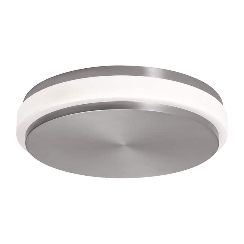 AFX EISF14LAJUD Eris 14" Wide Flush Mount Drum Ceiling Fixture - Satin Nickel
