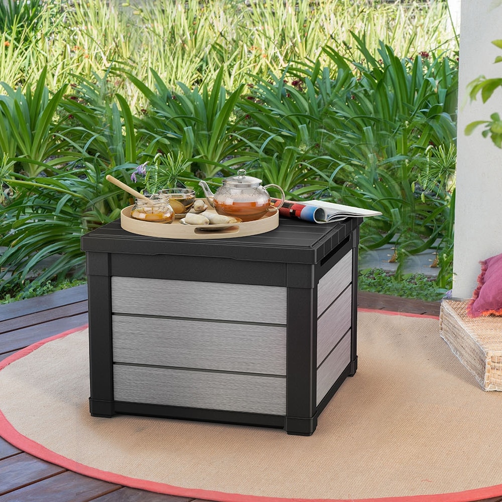 Keter DUOTECH 30 Resin Storage Deck For Patio Furniture, Tools and Accessories Back Grey - On Sale - Overstock - 32201874