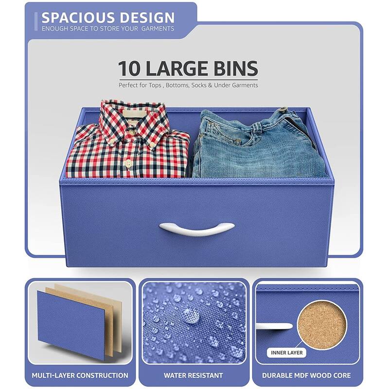 Dressers for Bedroom with 10 Drawers, Chest of Drawers for Bedroom