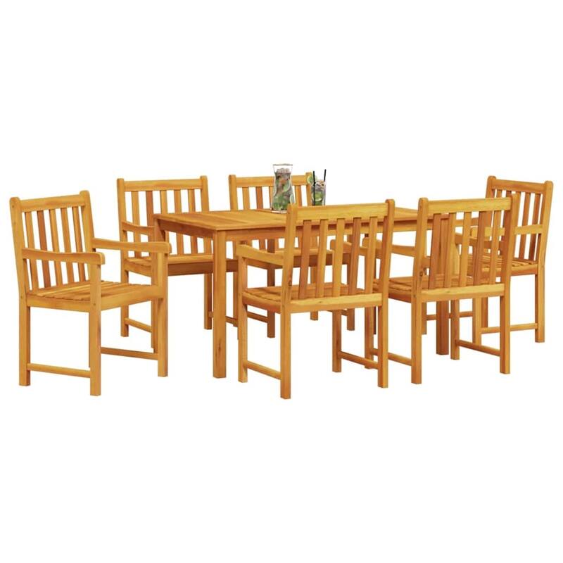 vidaXL Garden Dining Set 7 pcs Brown solid acacia wood - 31 x 55 x 29