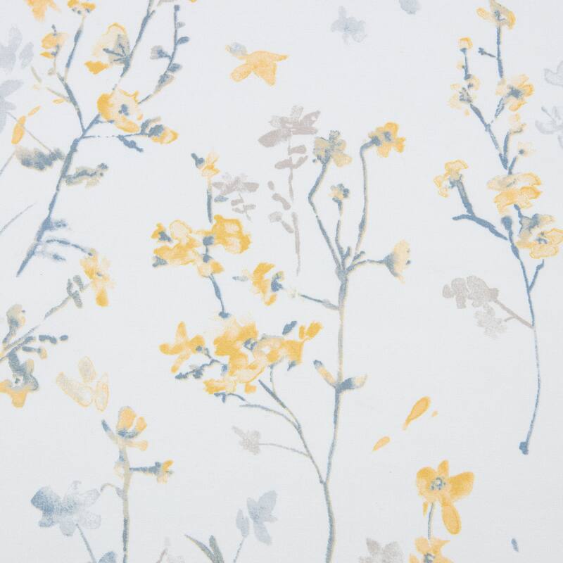 Chanasya Spring Yellow Floral Print Ultra Soft Microfiber Sheet Set