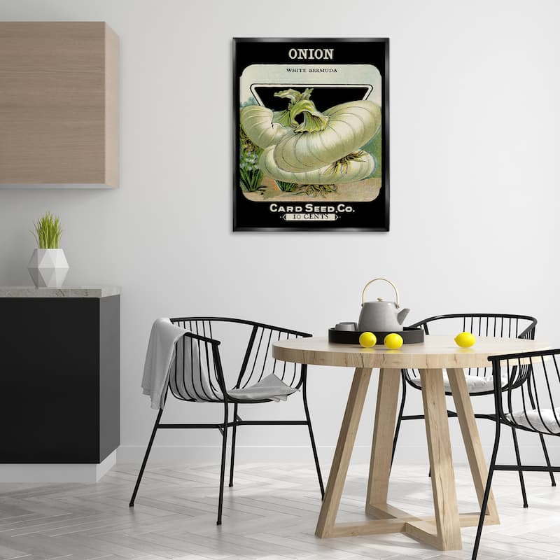Stupell Vintage Garden Onion Framed Floater Canvas Wall Art Design By Lil' Rue