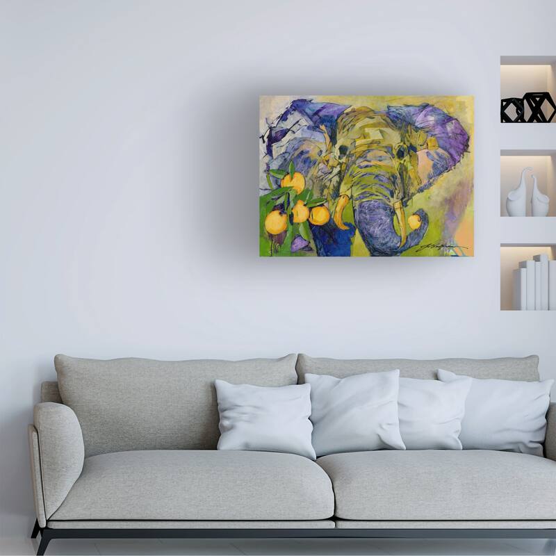 Yuval Wolfson 'Elephant and Oranges' Canvas Art