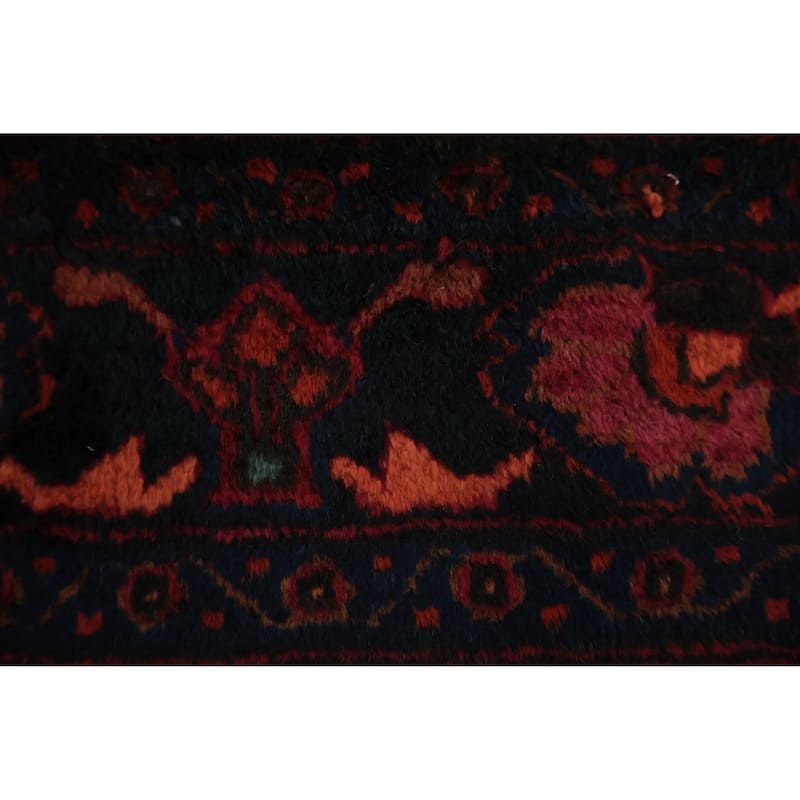 Hand Knotted Oriental 100% Wool Carpet Traditional Floral Navy Blue & Blues Zanjan Area Rug - 6' 6'' X 3' 11''