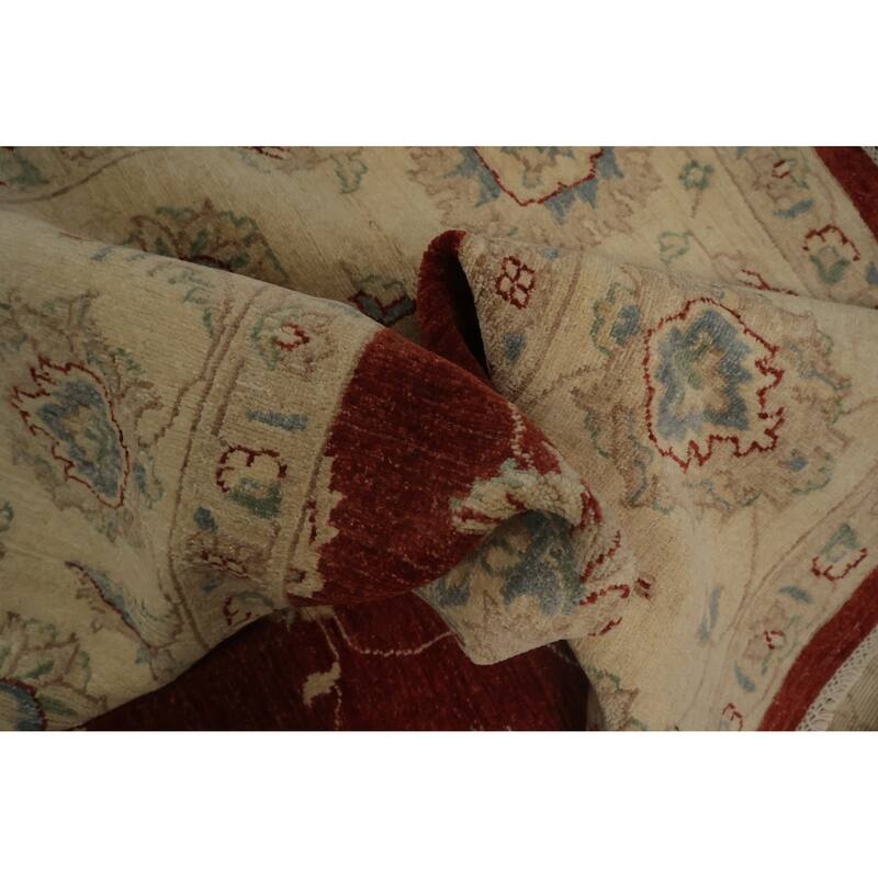 Hand Knotted Oriental 100% Wool Carpet Traditional All-Over Oranges & Rust Peshawar Area Rug - 13' 8'' X 10' 1''