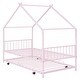 preview thumbnail 75 of 81, Metal house bed with trundle