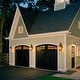 preview thumbnail 4 of 8, 21"H 1-Light Black Outdoor Wall Lantern with Ripple Glass for Porch Patio Entryway