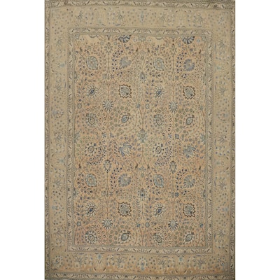 Hand Knotted Oriental 100% Wool Carpet Traditional All-Over Oranges & Rust Tabriz Area Rug - 12' 3'' X 10' 0''