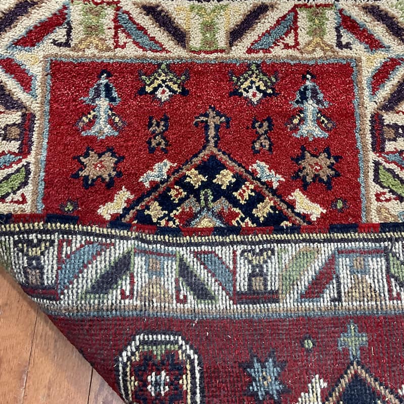 HERAT ORIENTAL Handmade Kazak Wool Rug - 2'2" x 4'2"