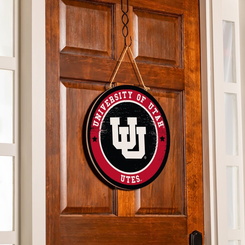 University of Utah Wooden Door Decor Wall Sign - Multi-Color