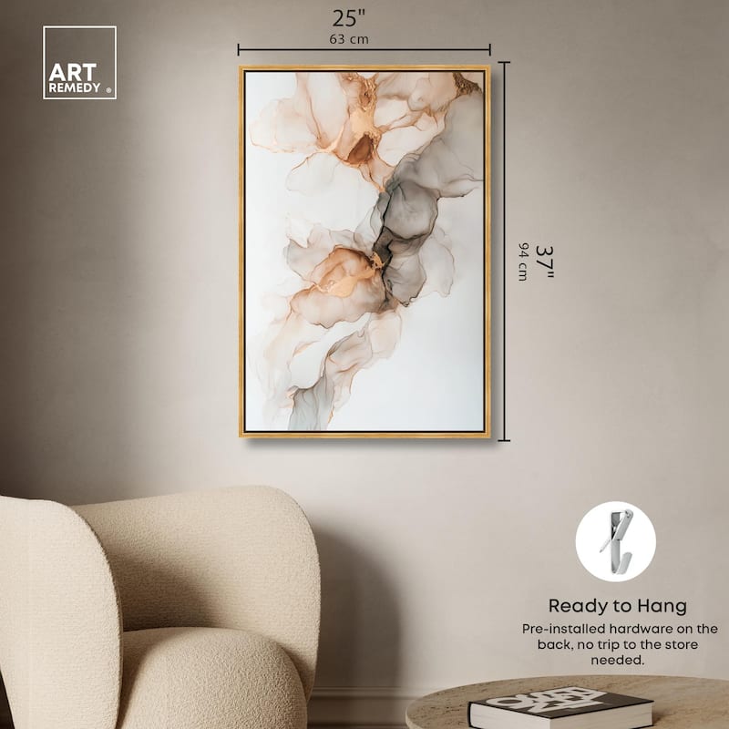 Smoky Gold Drift Canvas by Art Remedy