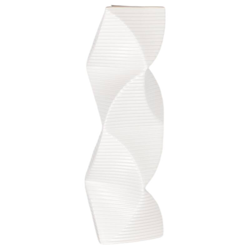 Ceramic Vase Trend Modern Sculptural Swirl Design Textured Detail