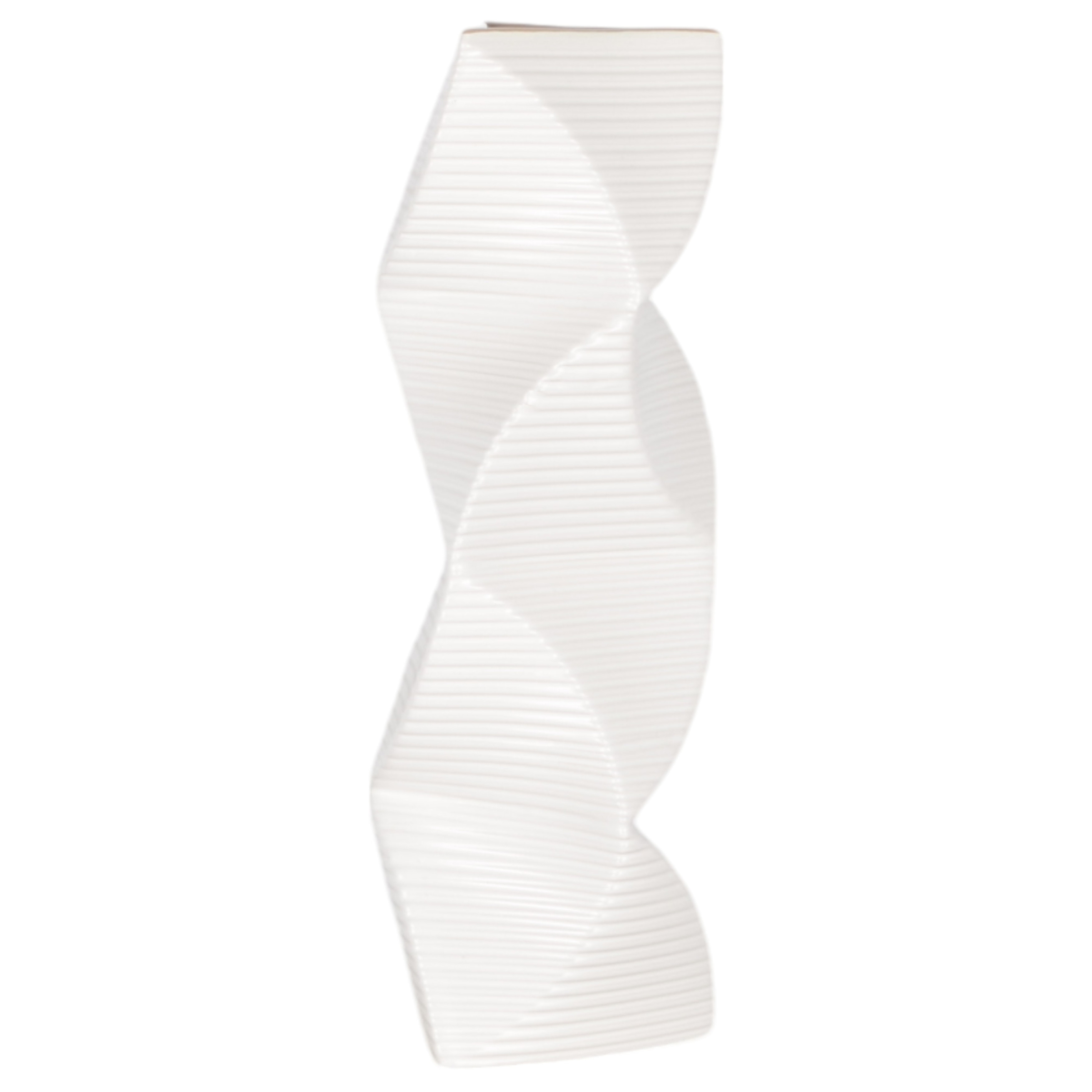 Ceramic Vase Trend Modern Sculptural Swirl Design Textured Detail