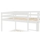 preview thumbnail 5 of 37, Twin over Twin Floor Bunk Bed, Low Height Design, Space-saving, White