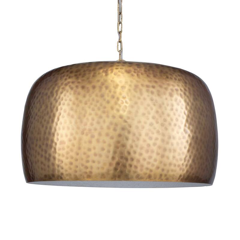 Uttermost Lemont Hammered Brass 1 Light Pendant - N/A